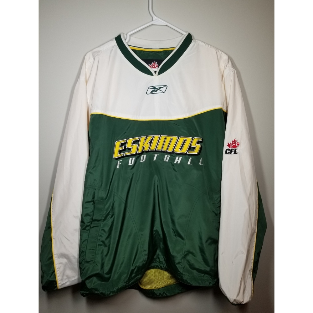 EDMONTON FOOTBALL TEAM CFL REEBOK RAIN JACKET